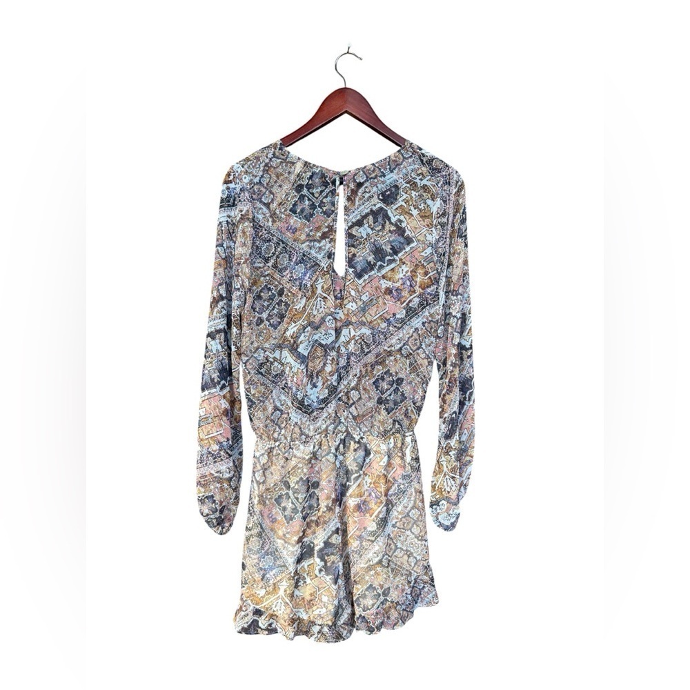 Show Me Your Mumu Womens Colorful Long Sleeve Romper Size Large Boho Hippie - Picture 6 of 8
